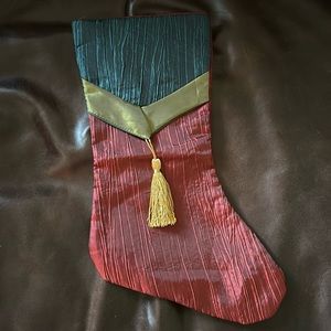Like New Petite Christmas Stocking With Tassel